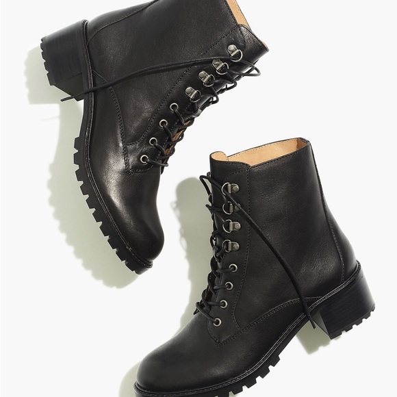 Madewell Shoes - NWOT Madewell The Julien Lace-Up Lugsole Boot in Leather